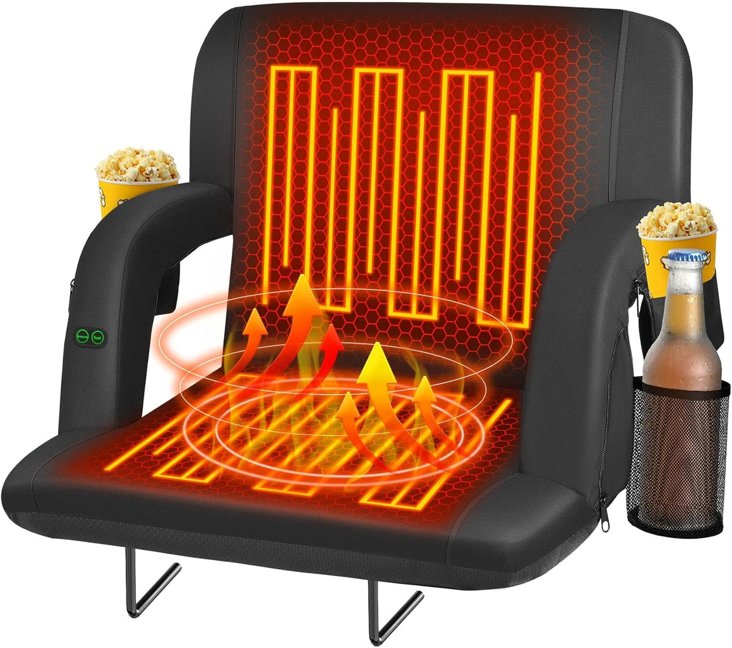 Heated Stadium Seats for Bleachers with Back Support and Comfort