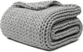 YnM 100% Cotton Weighted Blanket for Calm Sleep and Comfort