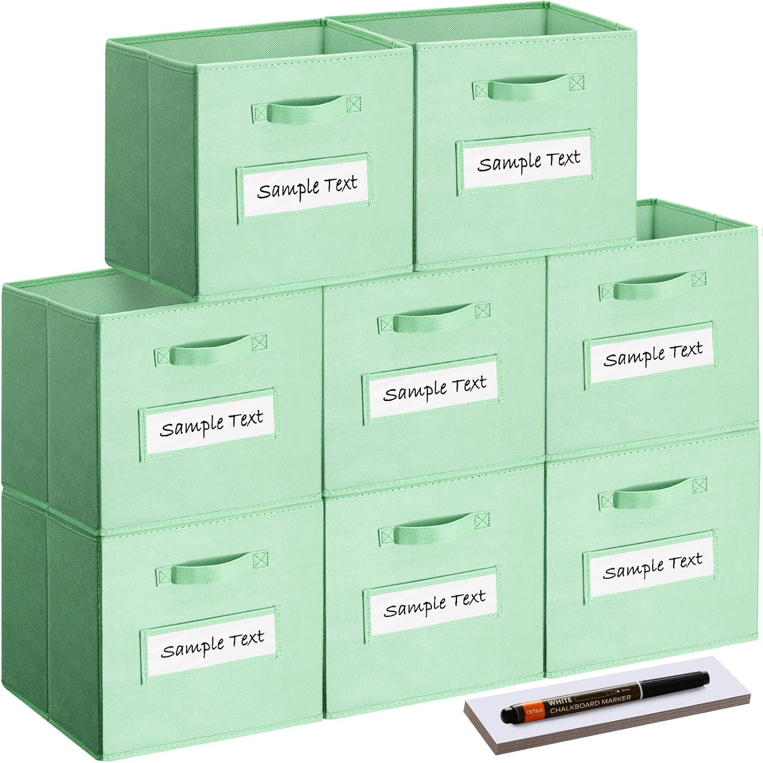13x13 Storage Cube Bins Set of 8 for Home Organization