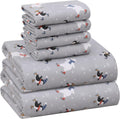 RUVANTI Flannel Sheets Queen Size 6 Pcs - Extra Soft Cotton