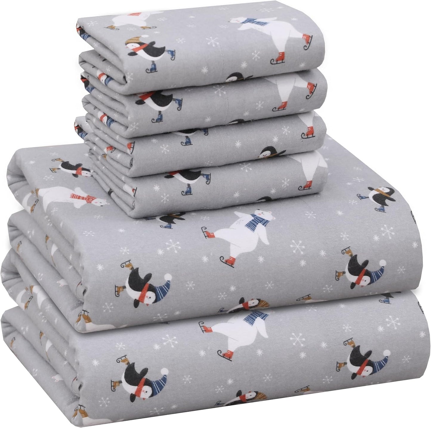 RUVANTI Flannel Sheets Queen Size Set - Soft Cotton Comfort