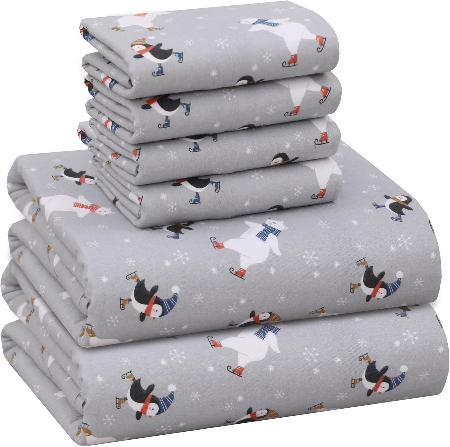 RUVANTI Flannel Sheets Queen Size Set - Soft Cotton Comfort
