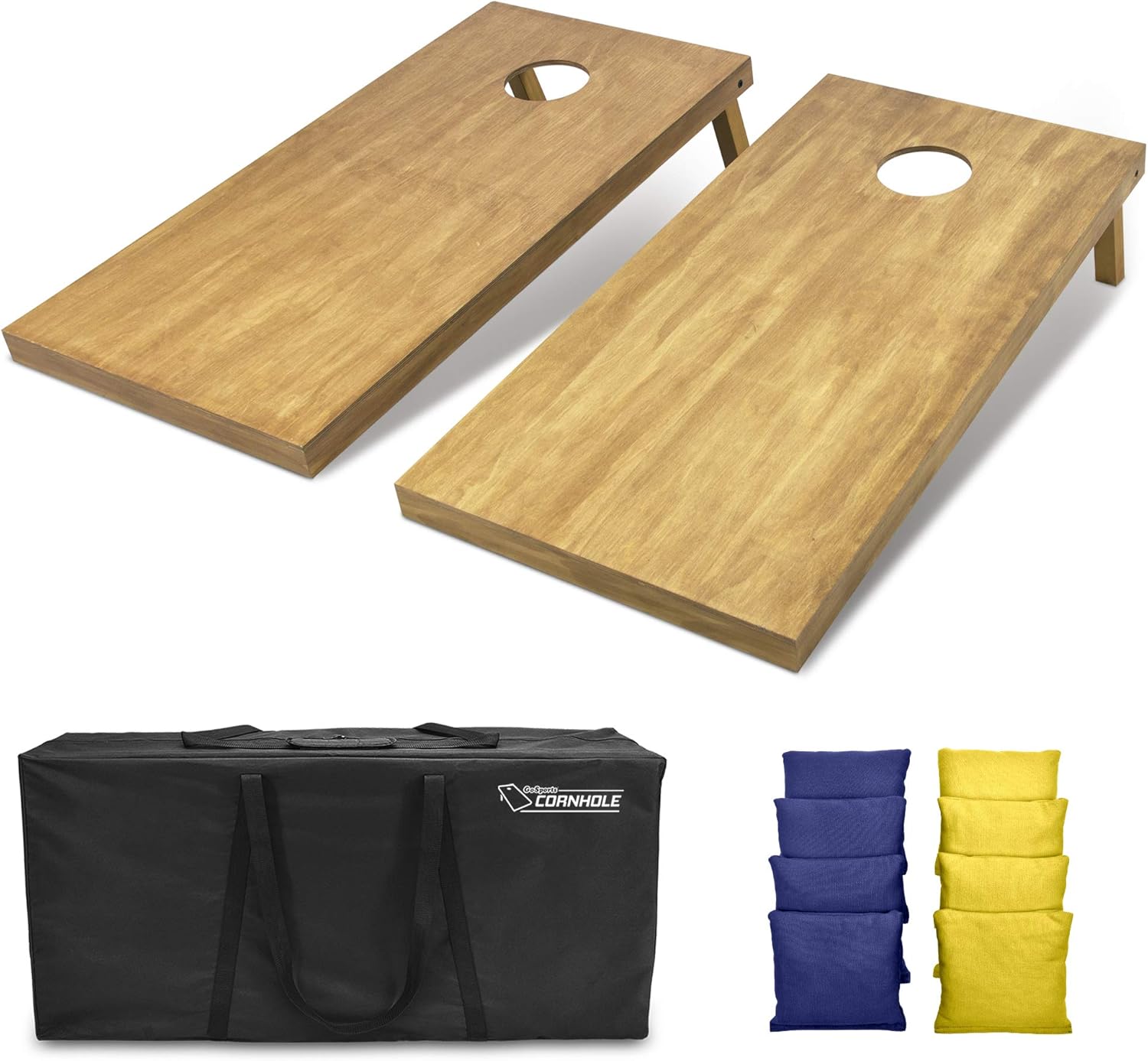 GoSports 4 ft x 2 ft Wooden Cornhole Boards Set for Fun