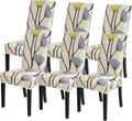 Dandelion Pattern Dining Chair Covers Set of 6 - Stretch Parsons