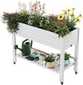 Elevated Raised Garden Bed with Wheels - Compact Mobile Planter