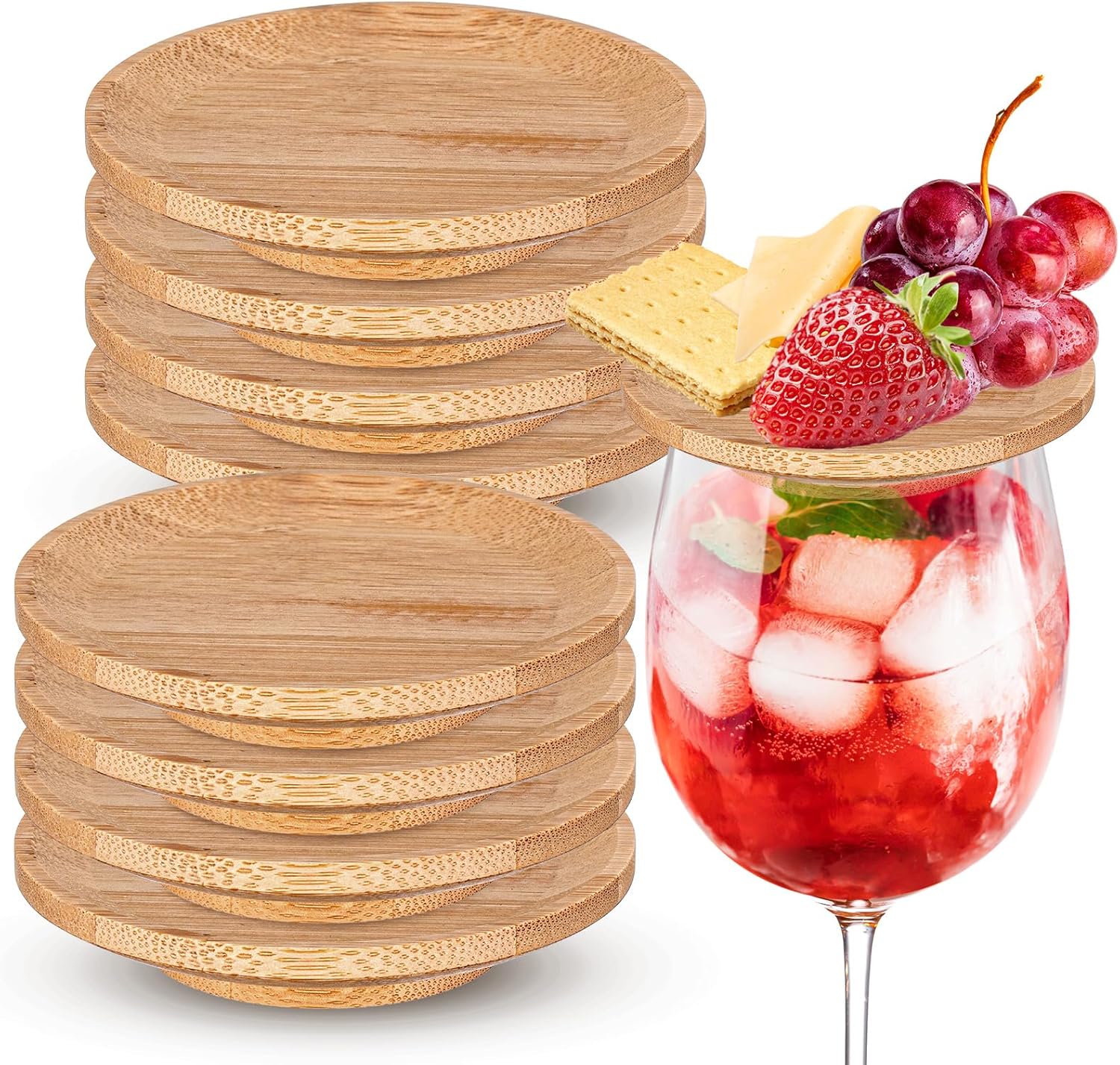 Mumufy 18 Pcs Wine Glass Charcuterie Topper for Gatherings