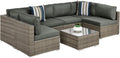 7-Piece Modular Outdoor Sectional Wicker Patio Conversation Set