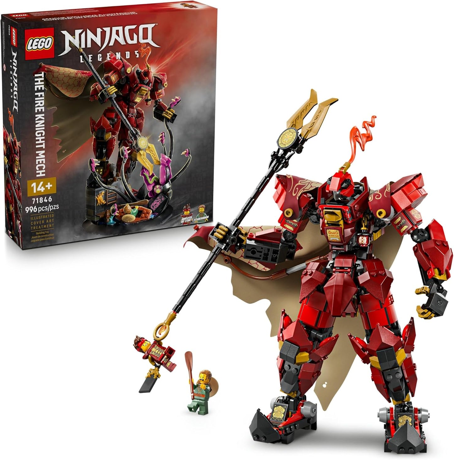 LEGO NINJAGO The Fire Knight Mech Building Set for Teens