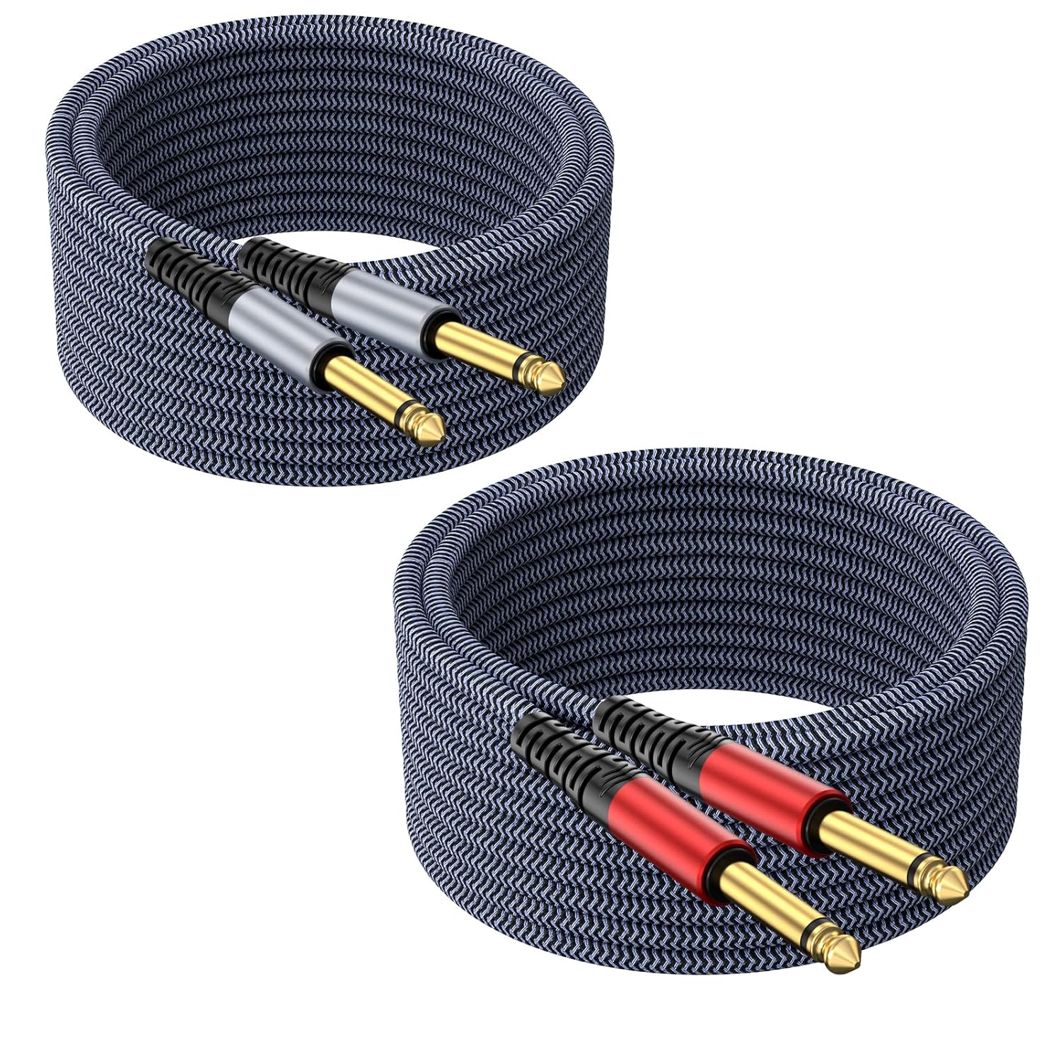 TAISUSAN 25ft Guitar Cable 2-Pack - Crystal Clear Sound!