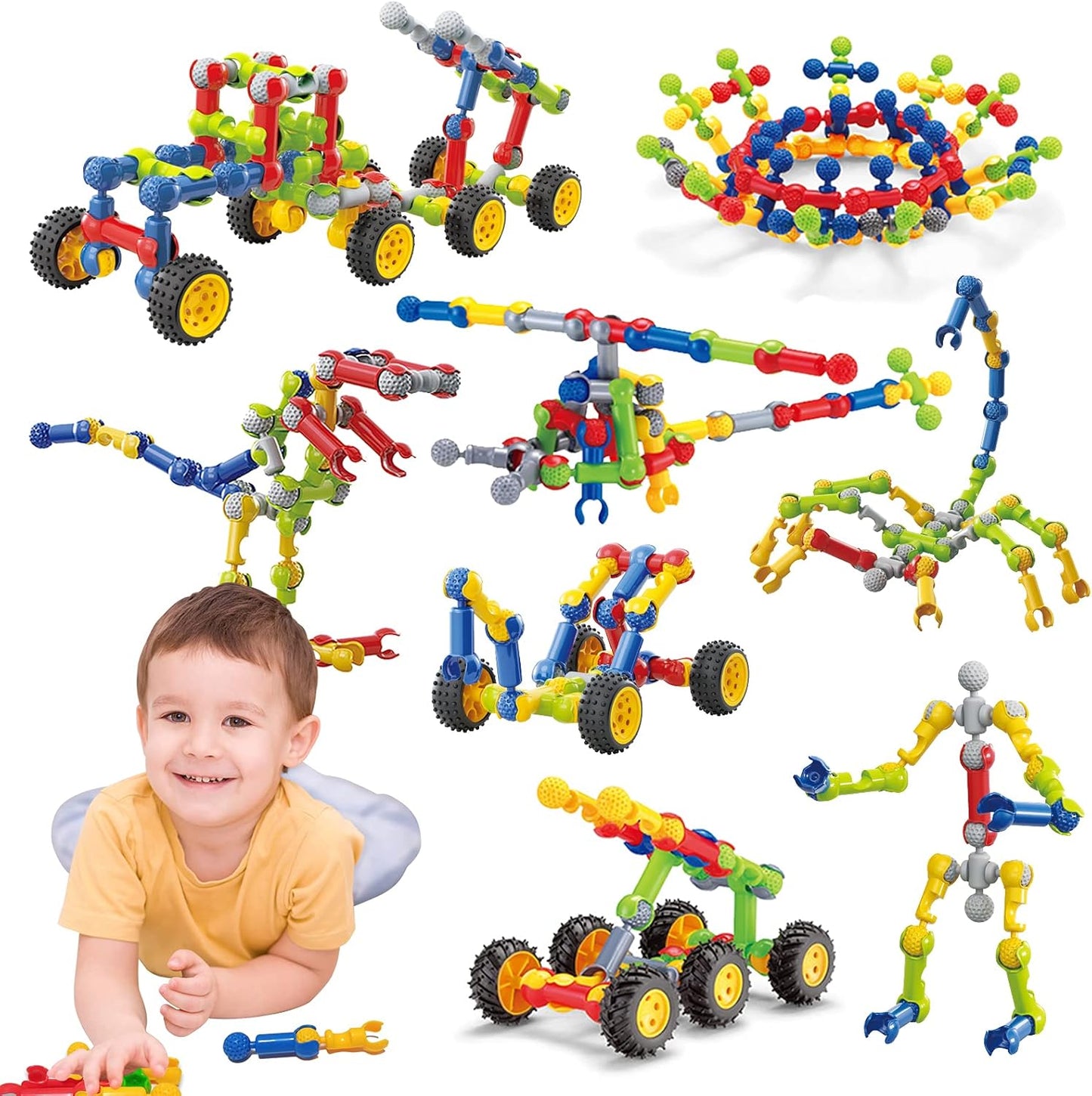 110-Piece Kids STEM Building Set - Educational Fun!