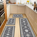 Boho Kitchen Rugs Sets 4 Piece Non Skid Washable Runner Rug