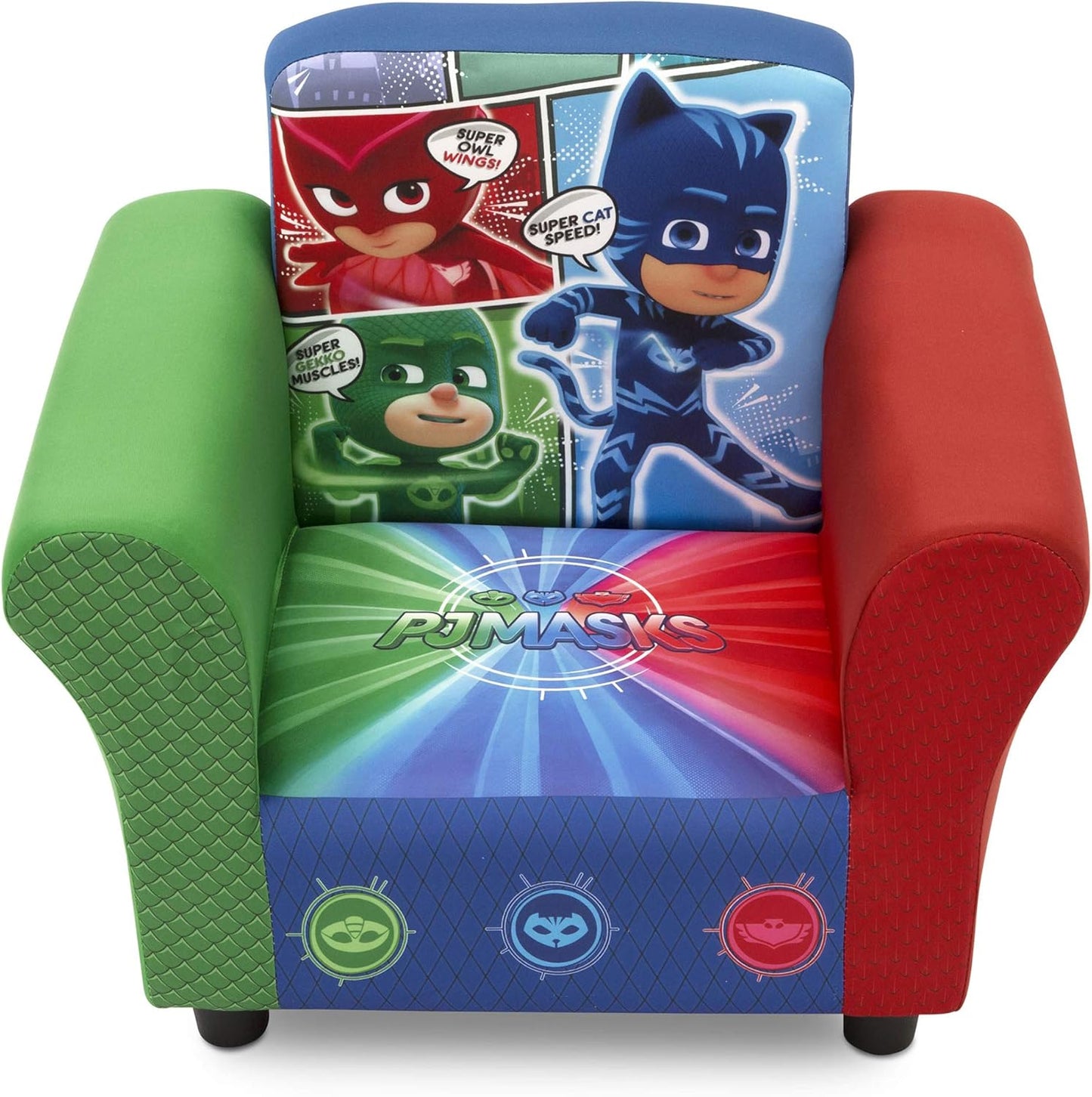 Delta Children Colorful Kids Upholstered Chair, PJ Masks
