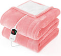 Homemate Twin Electric Heated Blanket - Ultra Soft Flannel Warmth