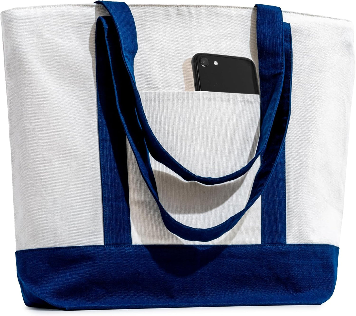 Carrywell Reusable Grocery Tote Bags with Zipper Closure