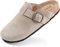 FITORY Womens Clogs Slip-on Potato Shoes Leather Mules (Style GCJ1)