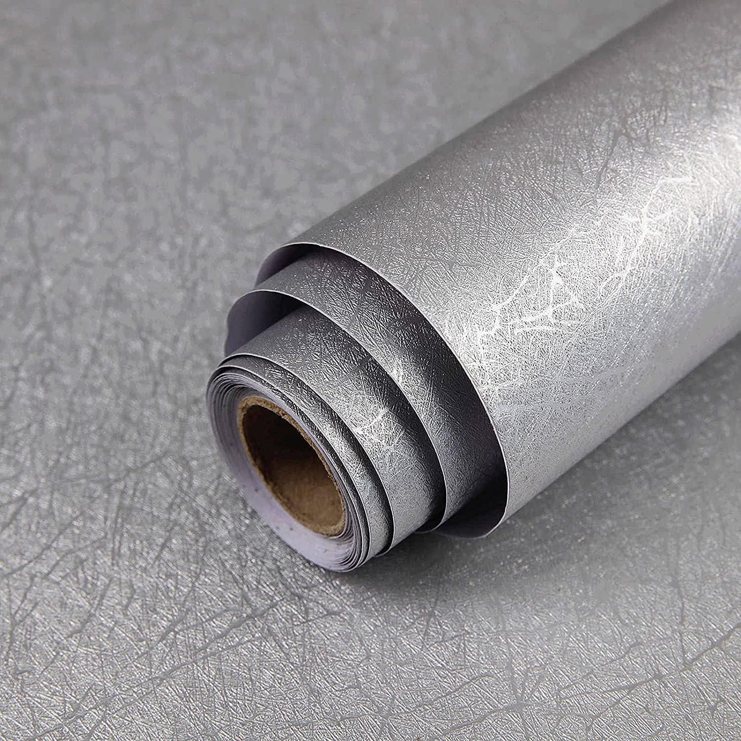 Abyssaly Silver Grey Peel and Stick Wallpaper for Home Decor