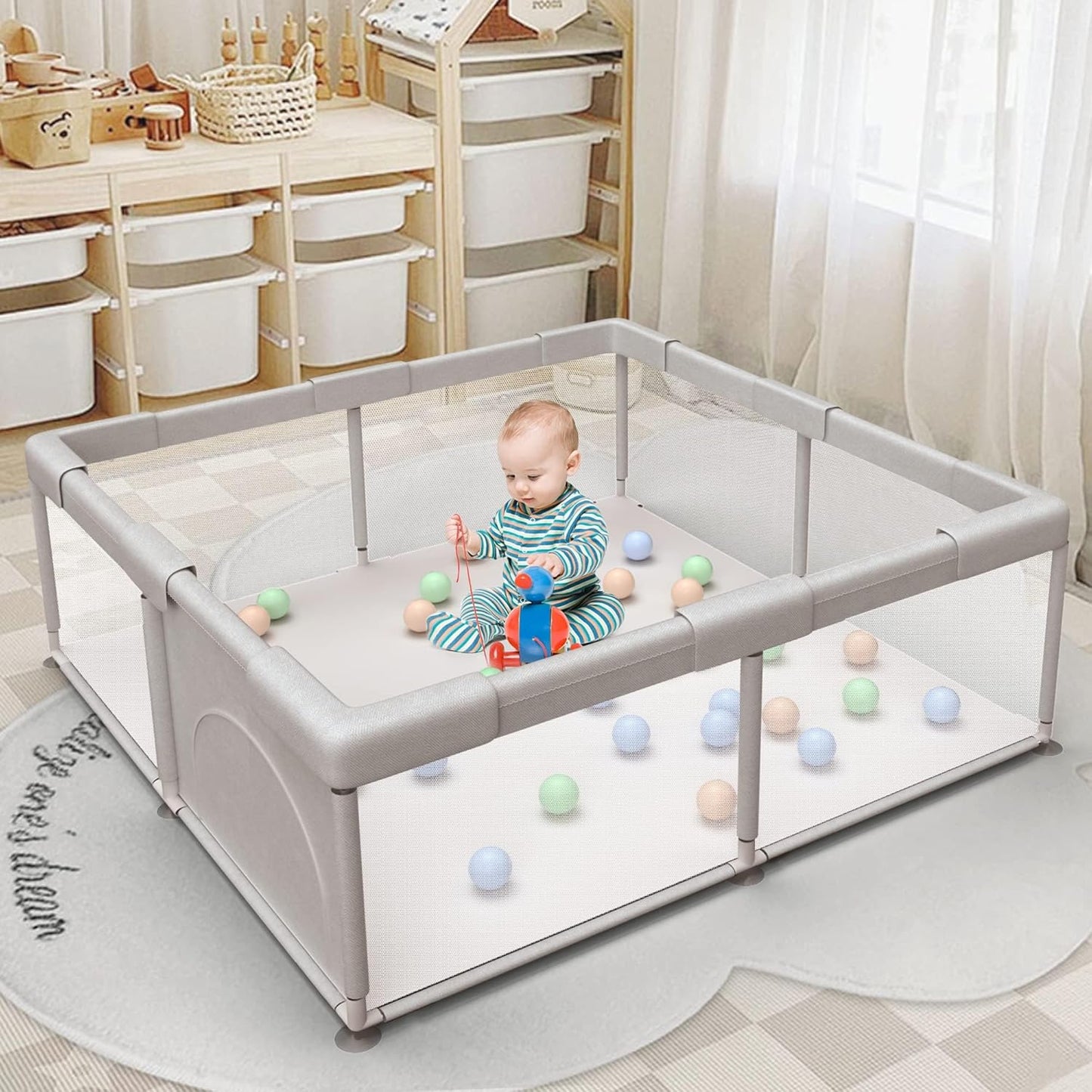 Baby Playpen for Indoor & Outdoor Use - Safe & Spacious Design