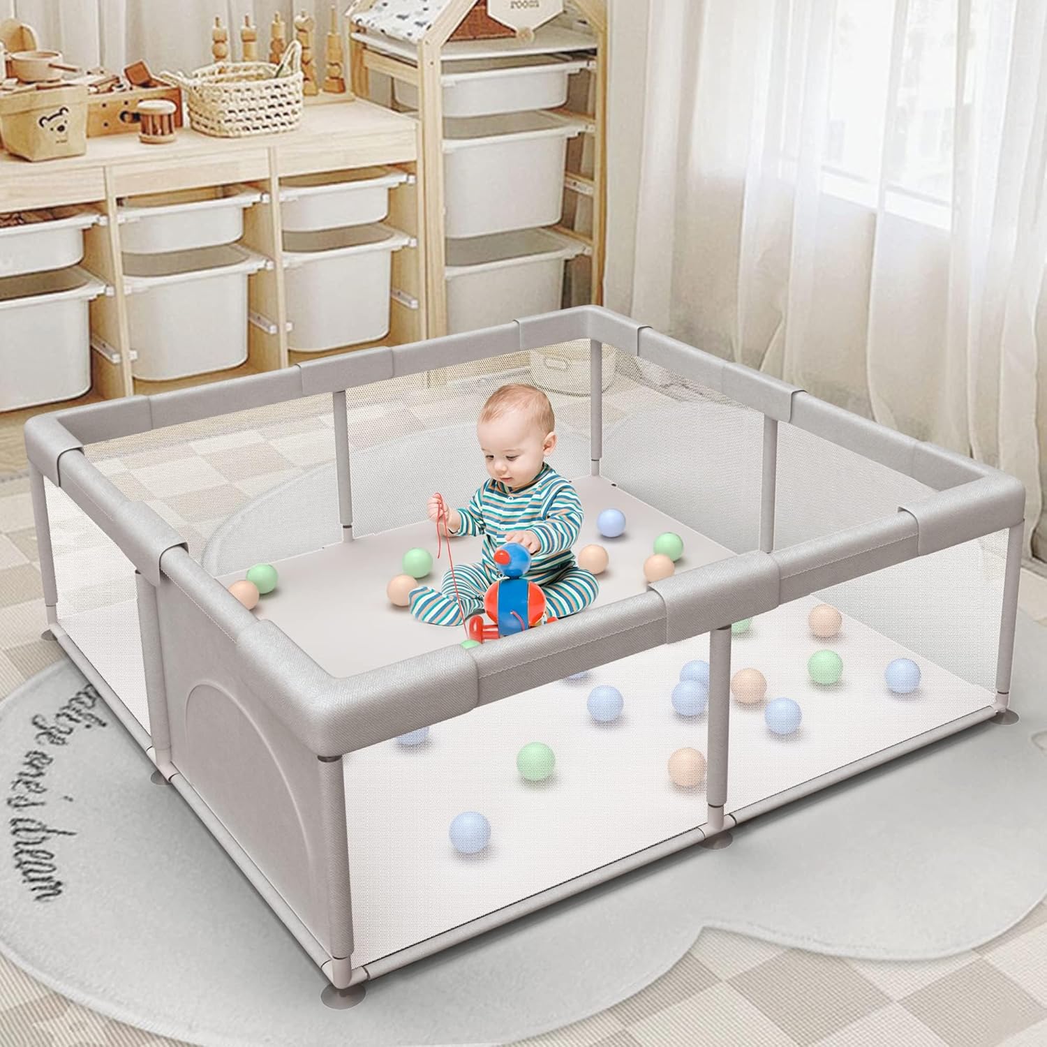 Baby Playpen for Indoor & Outdoor Use - Safe & Spacious Design