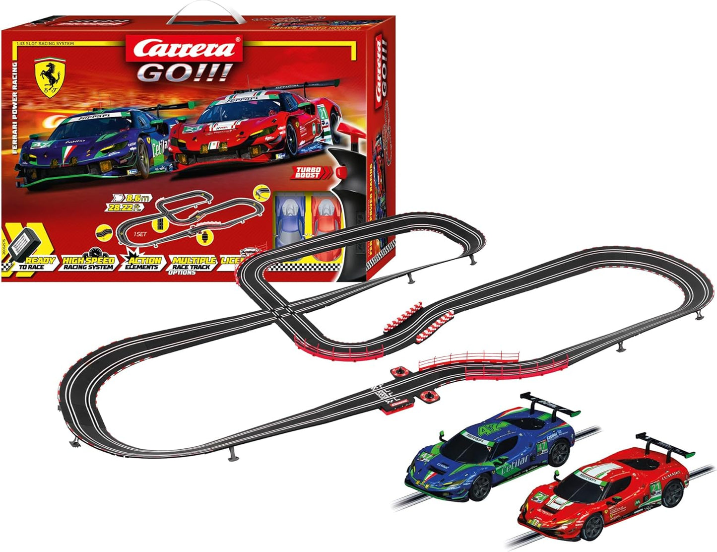 Carrera GO Electric Powered Slot Car Racing Track Set for Kids
