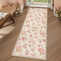 Lahome Floral Runner Rug 2x6 - Washable, Non Slip Vintage Floral