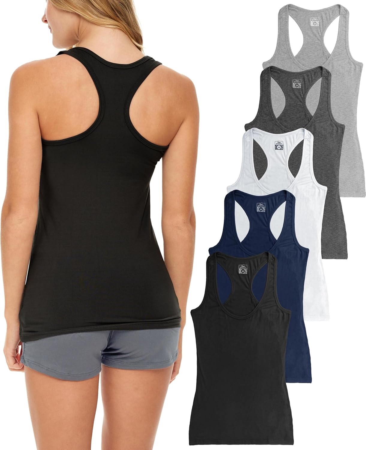 Sexy Basics Women's 5 Pack Racerback PowerFlex Tank Tops Review