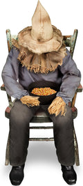 Spirit Halloween Sitting Scarecrow Animatronic - Motion Activated 4.5