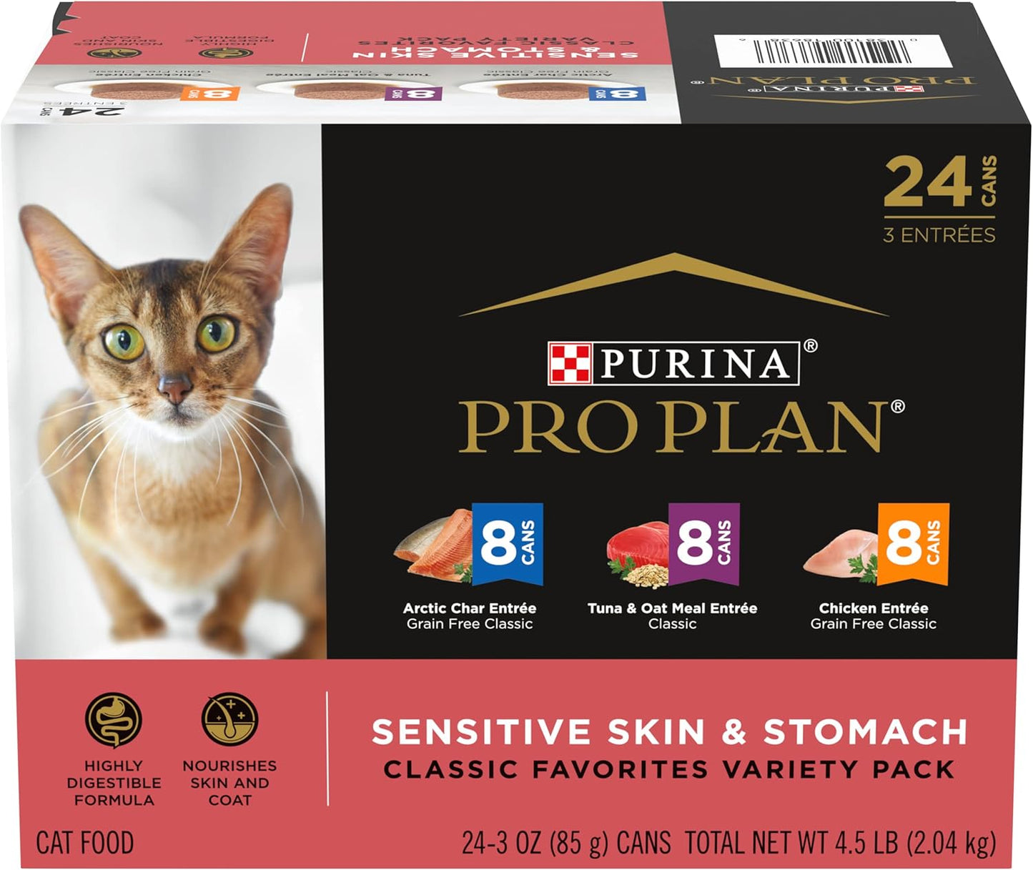 Purina Pro Plan Sensitive Skin and Stomach Wet Cat Food Variety Pack