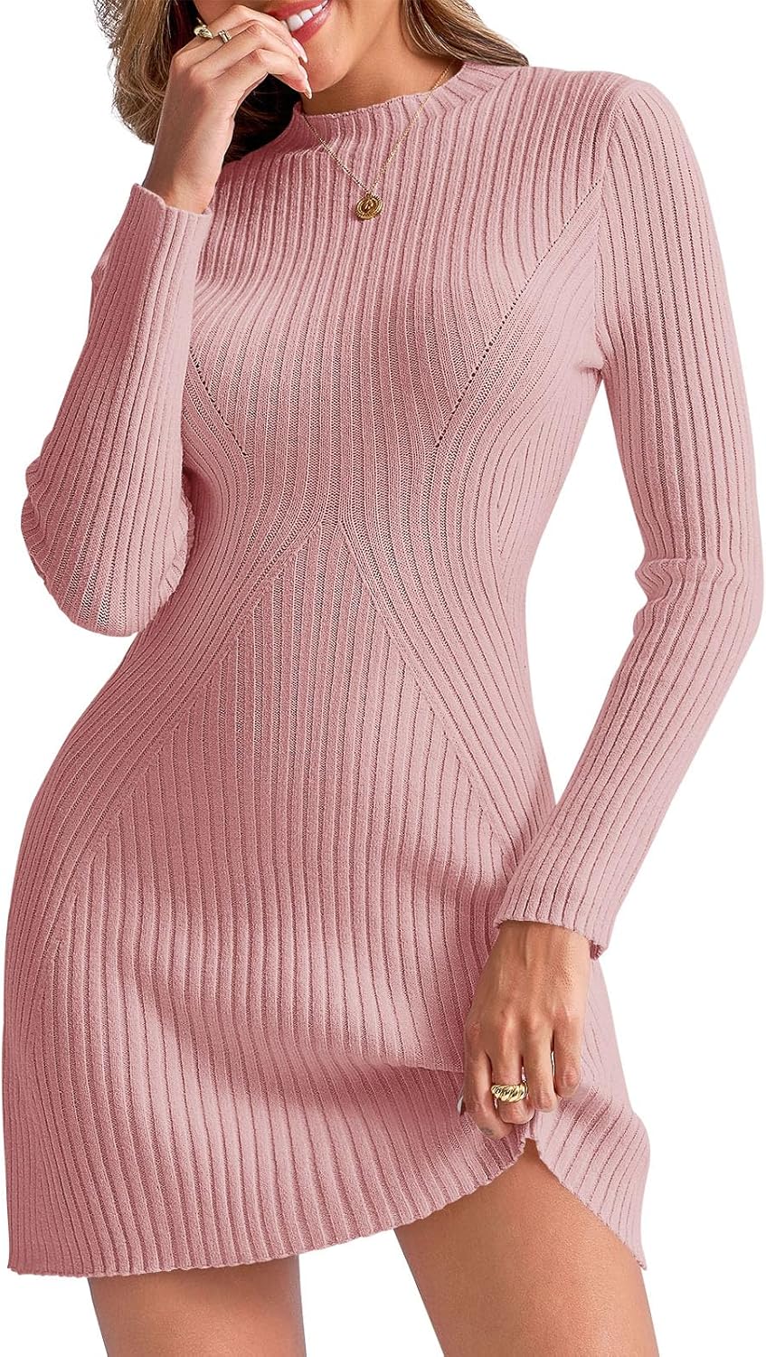 Saodimallsu Womens Long Sleeve Sweater Dress for Fall Style