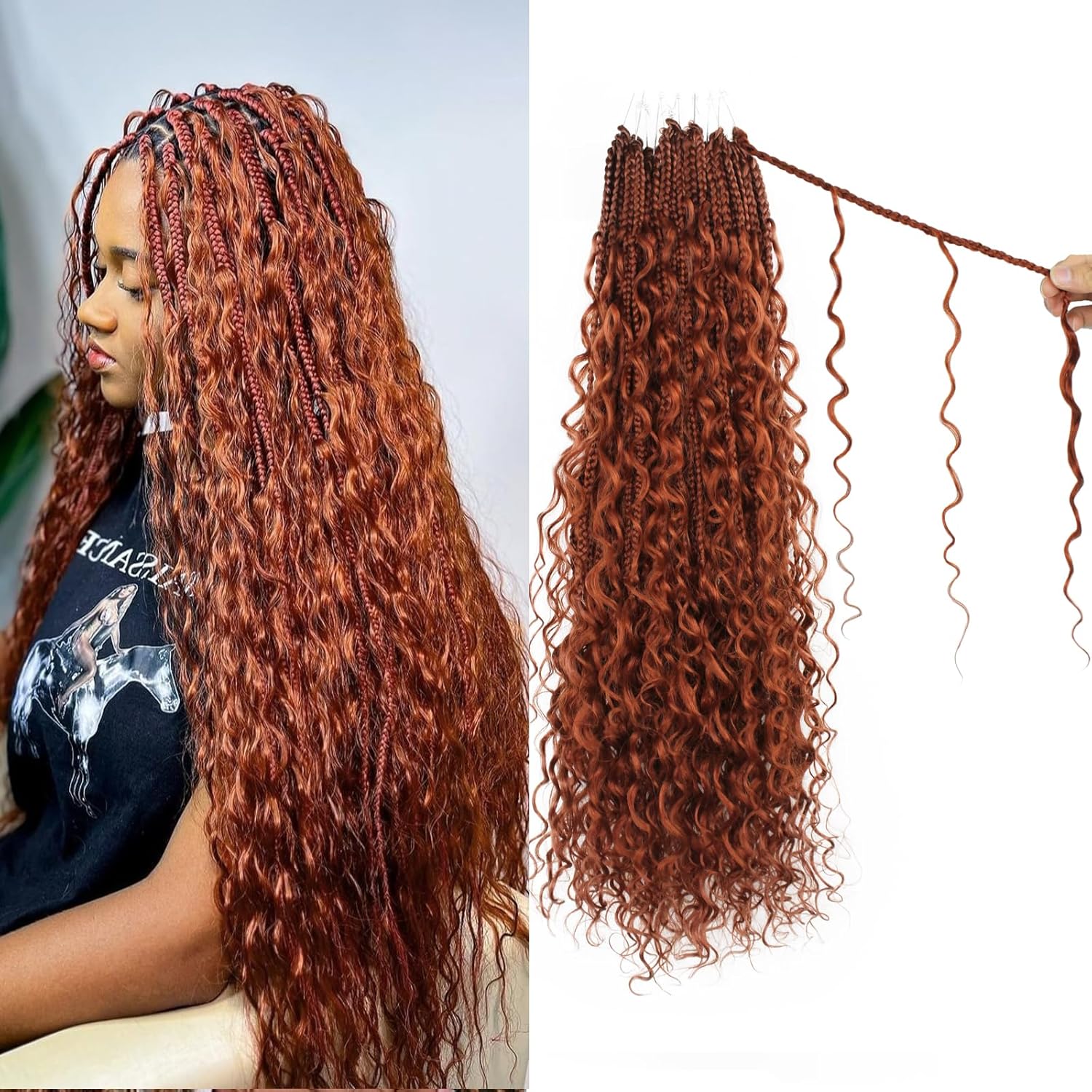 Boho Crochet Braids with Soft Curls for Black Women 18 Inch