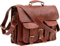 Handmade Leather Messenger Laptop Satchel 13ft x 18ft - Timeless
