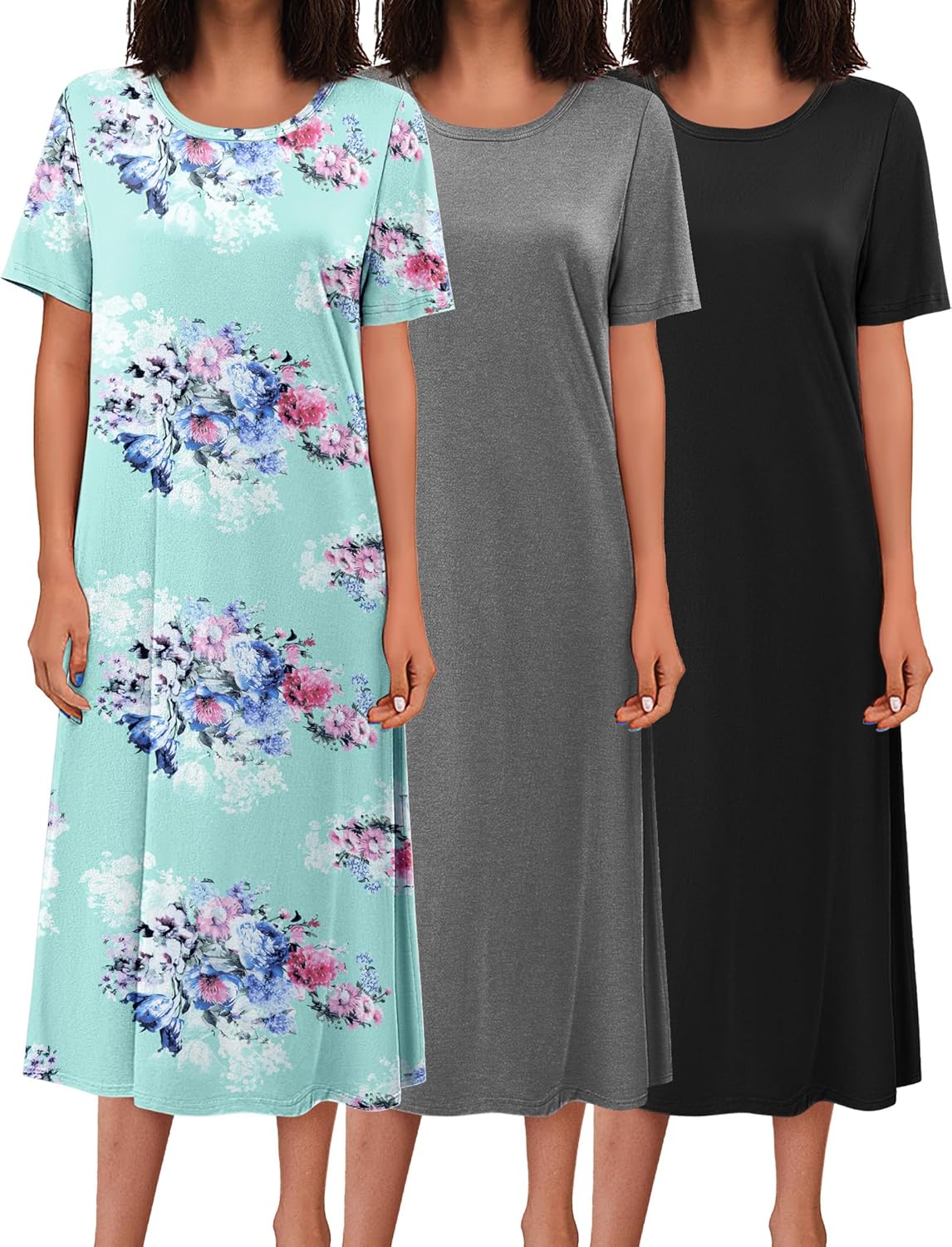 Ekouaer Long Nightgowns for Women - Soft Plus Size Sleepwear
