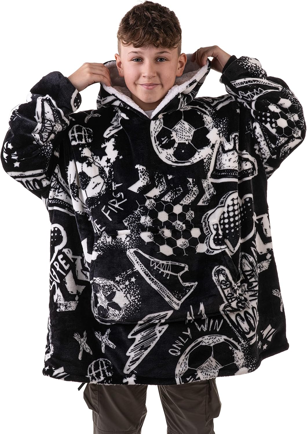 Cozy Sports Hoodie Blanket for All Ages - The Big Softy