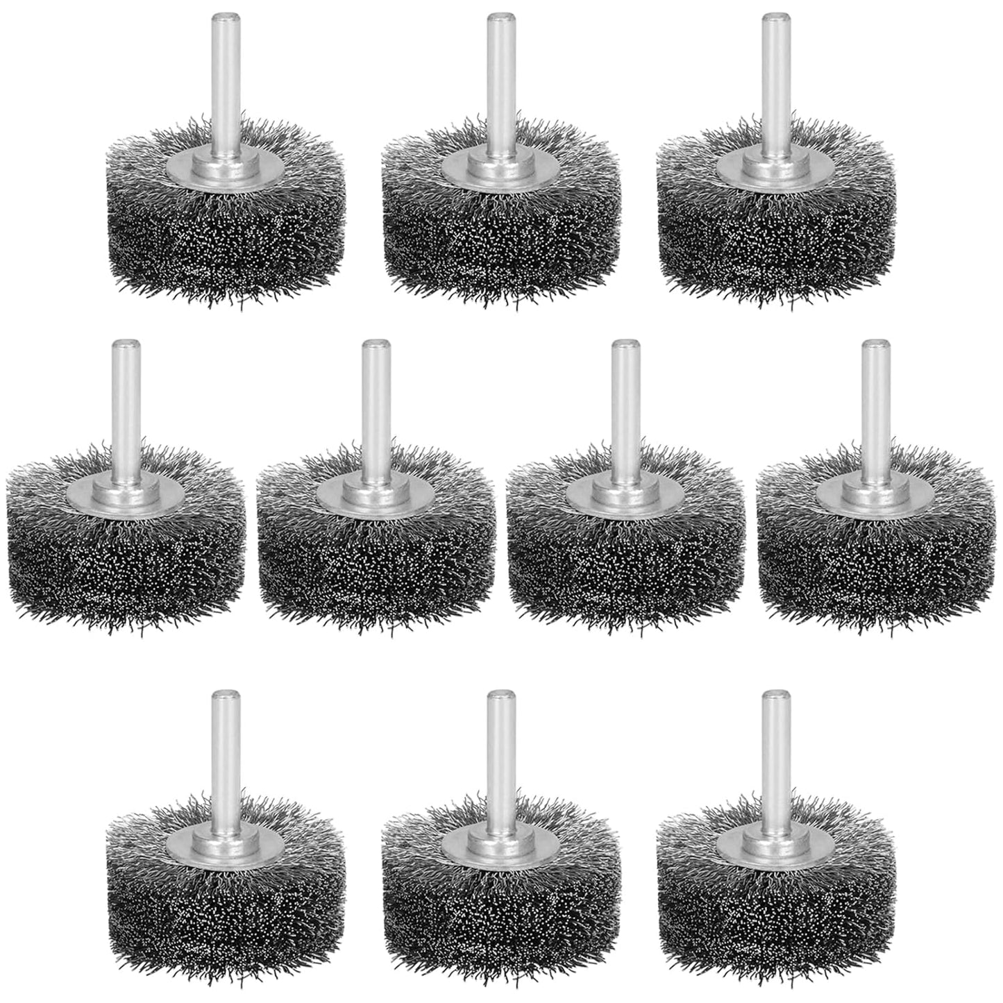 10 Pack 2 Inch Wire Wheel Brush for Drill, Heavy Duty Cleaning