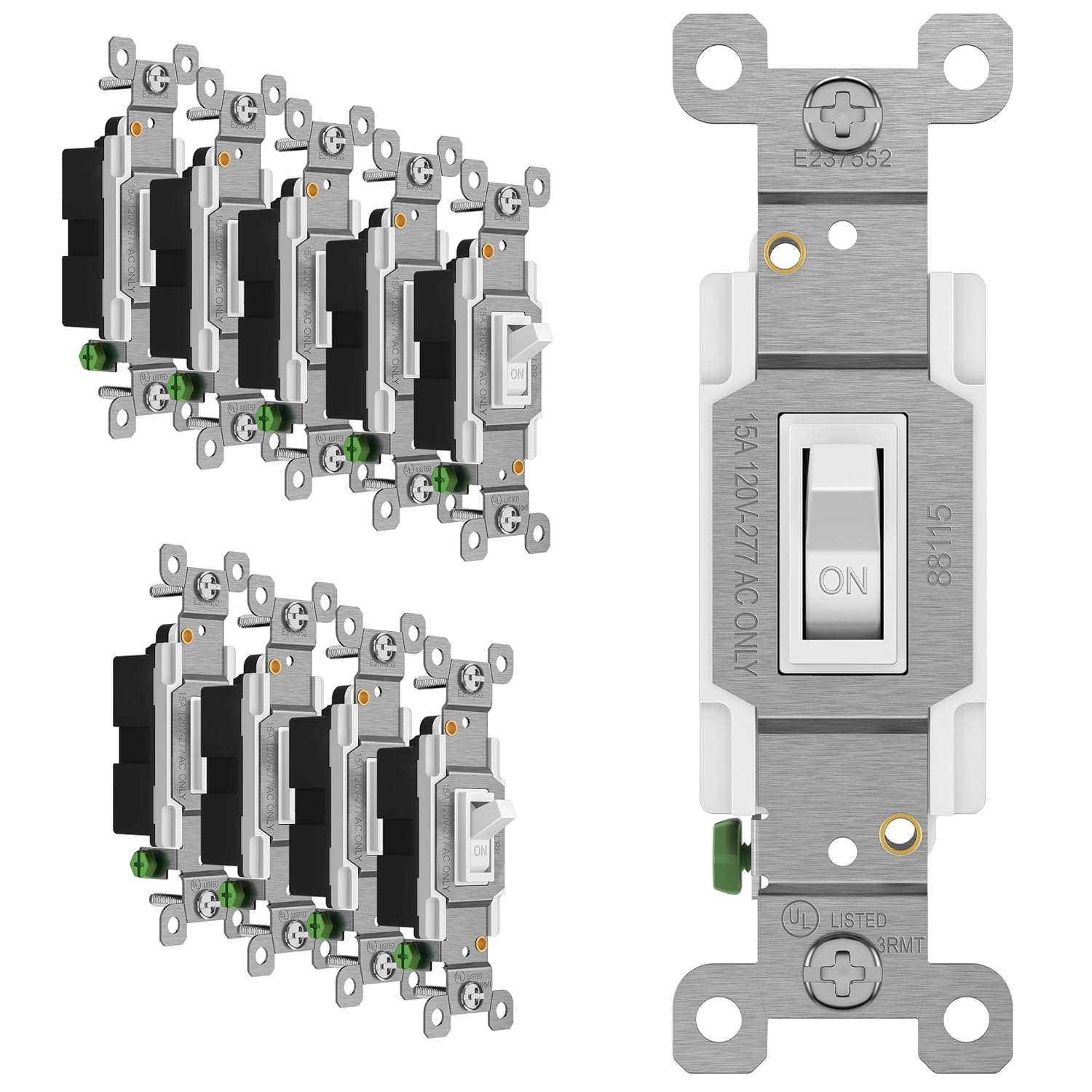 ENERLITES Illuminated Toggle Light Switch for Easy Location