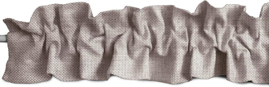 Faux Burlap Sleeve Topper Window Valance for Home Decor