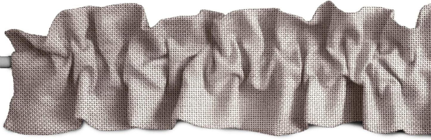 Faux Burlap Sleeve Topper Window Valance for Home Decor