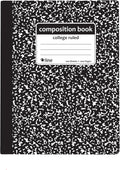 Composition Notebook College Ruled Black Marble - Compact Everyday