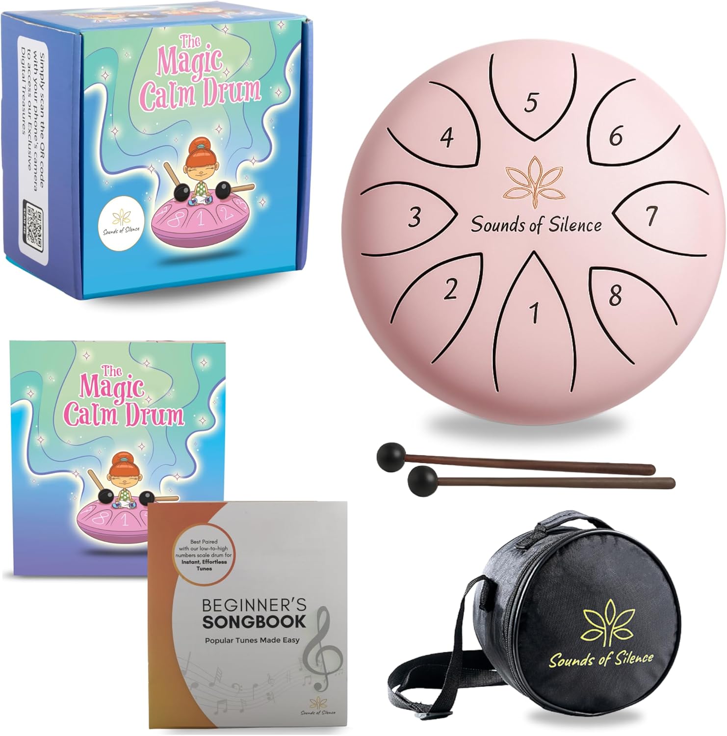 Magic Calm Drum 6 Inch 8 Notes for Kids Emotional Growth