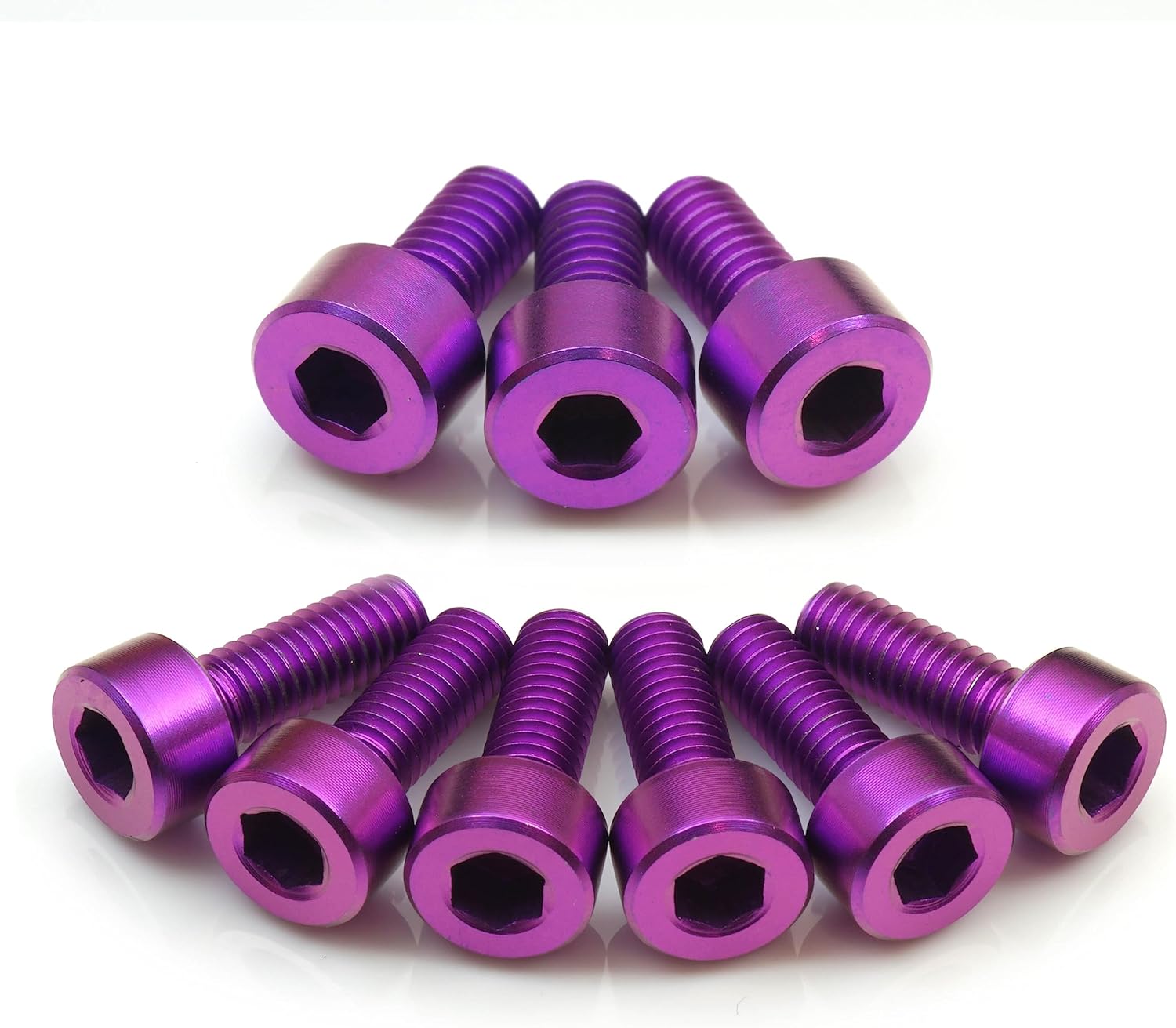 Fuchsia Anodized Titanium Guitar Locking Nut Screws Set