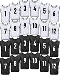 24 Pcs Sports Pinnies Soccer Scrimmage Vests - Numbered Team Pack