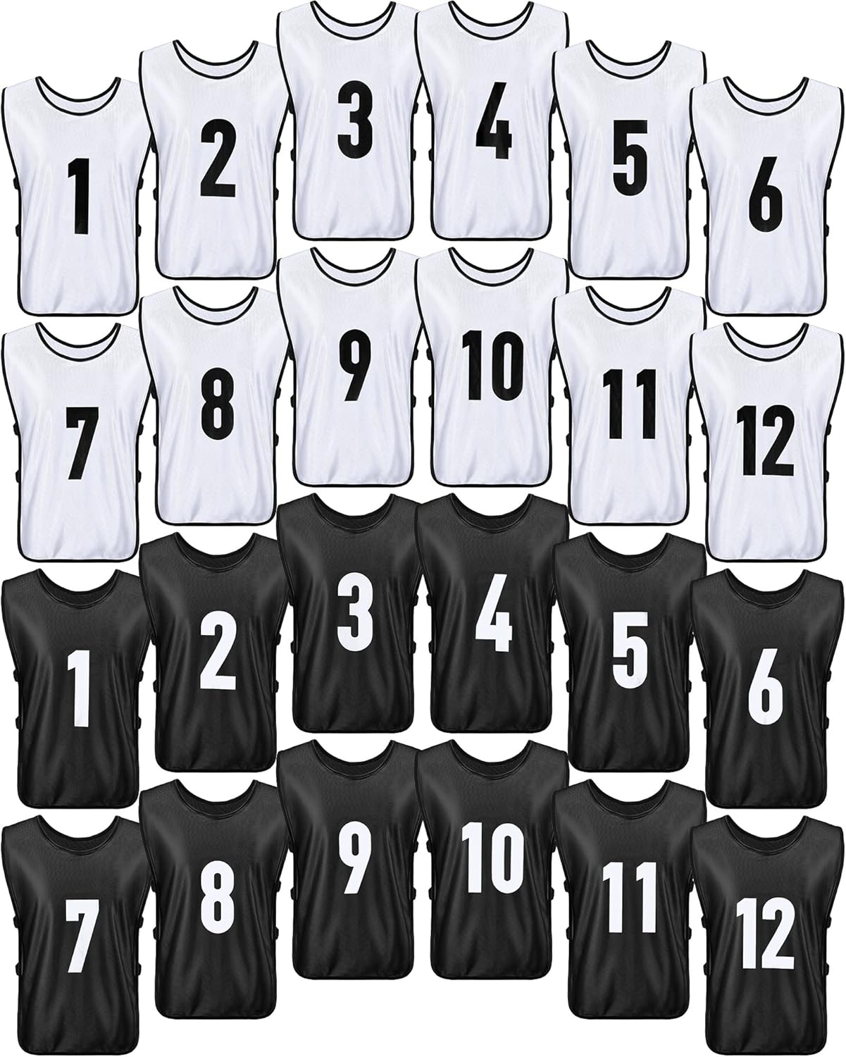 Yahenda 24 Pcs Sports Pinnies Soccer Scrimmage Practice Vests
