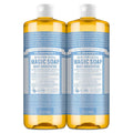 Pure-Castile Liquid Soap Baby Unscented 32 oz 2-Pack - Gentle Multiuse