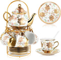 Porcelain Tea Set for Women 20 Pc Large Version - Elegant Floral 700ml