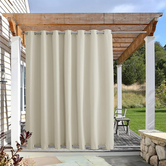 NICETOWN Weighted Outdoor Curtain for Patio Waterproof Drape