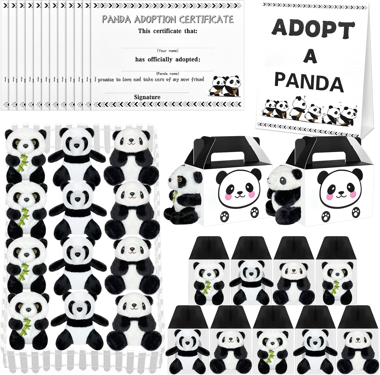38 Pcs Adopt a Panda Party Favors for Fun Celebrations