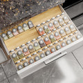 Bamboo Spice Drawer Organizer 4-Tier Set - Neat 48-Jar Storage