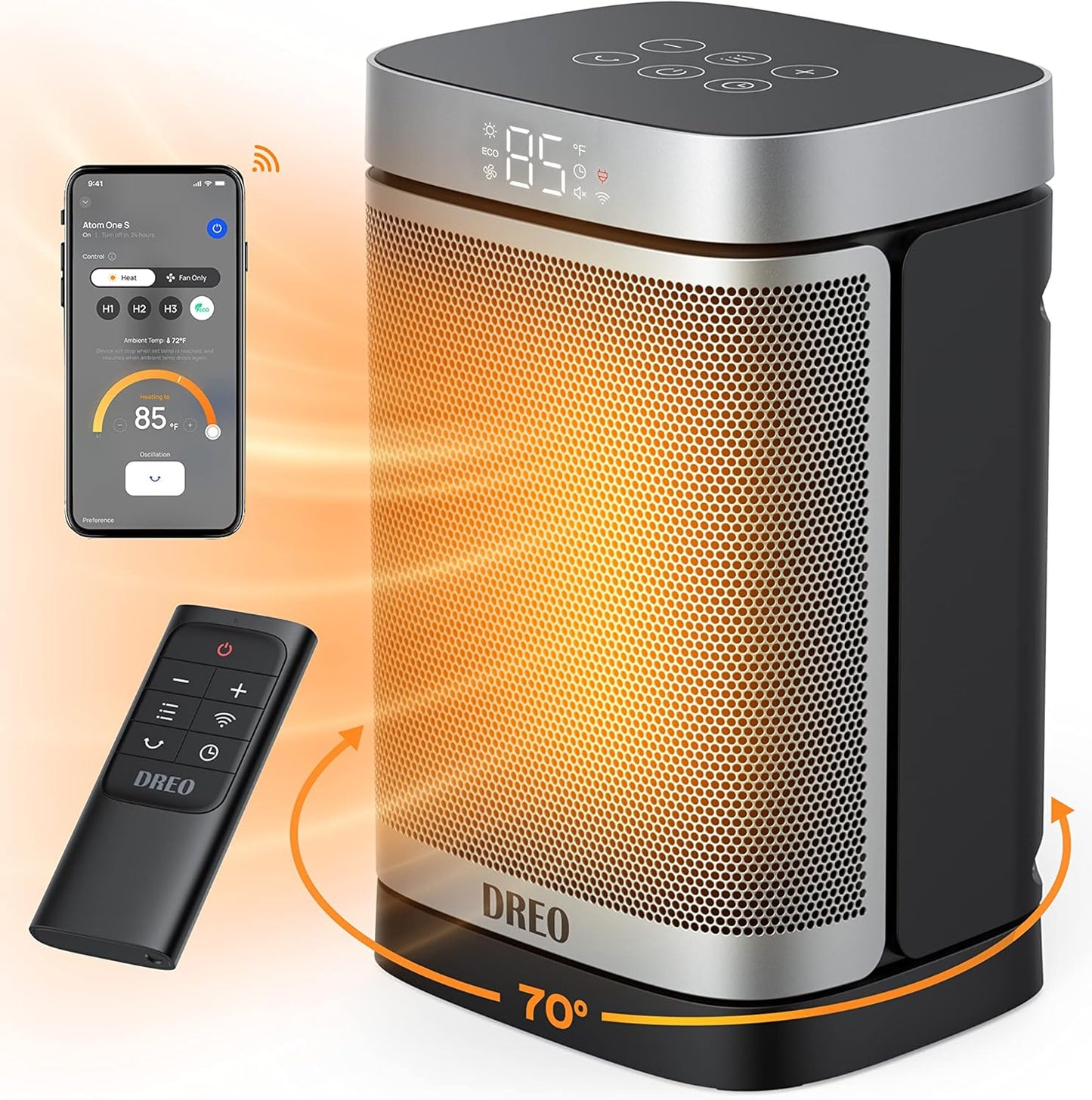 Dreo 1500W Smart Heater: Portable with WiFi & Thermostat