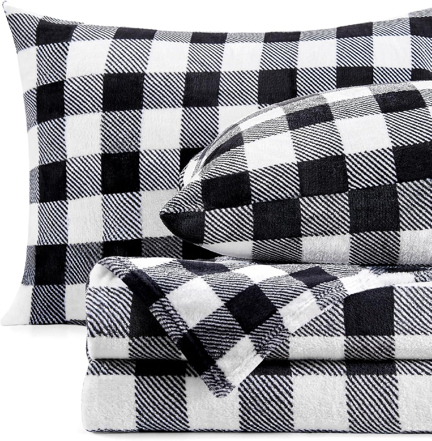 BEDELITE Flannel Sheets Queen Size Set - Luxury Winter Bedding
