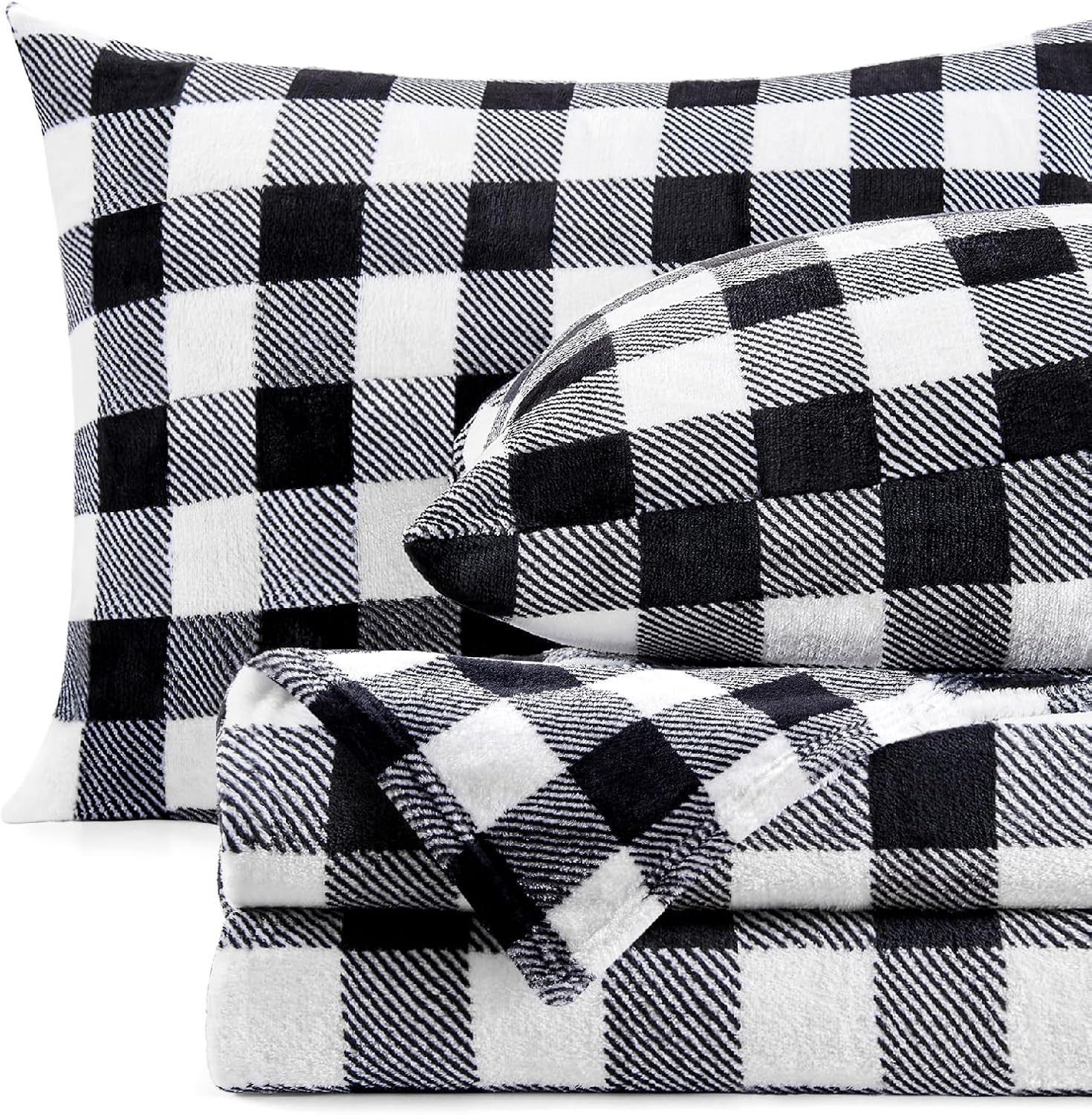 BEDELITE Flannel Sheets Queen Size Set - Luxury Winter Bedding