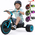 16in Front-Wheel Drift Trike for Kids Ages 5+ - Black Blue